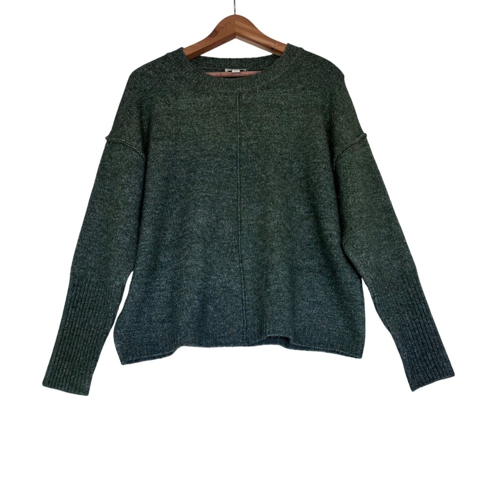 Legendary Outfitters Green Marled Knit Crewneck Sweater Center Seam Medium